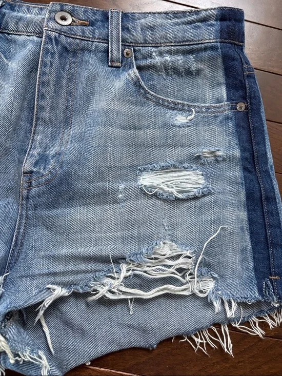 Pistola Denim Shorts Nova Size 29 High Rise Relaxed Distressed Cutoff Festival - Picture 7 of 14